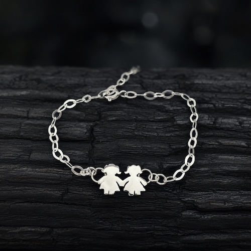 PNM009 Pulsera Cadena 2 amigas 2